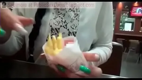 Watch Girl Eats Public Cumshot On French Fries drive Videos