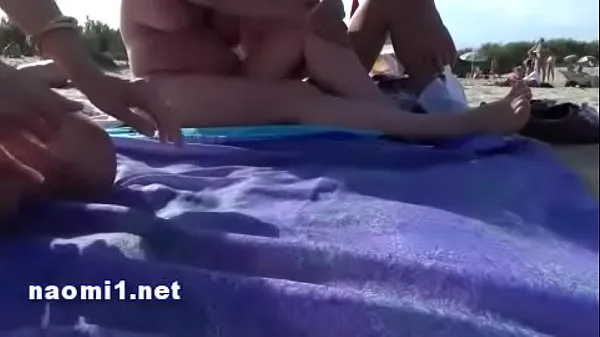 ดูวิดีโอ public beach cap agde by naomi slut drive