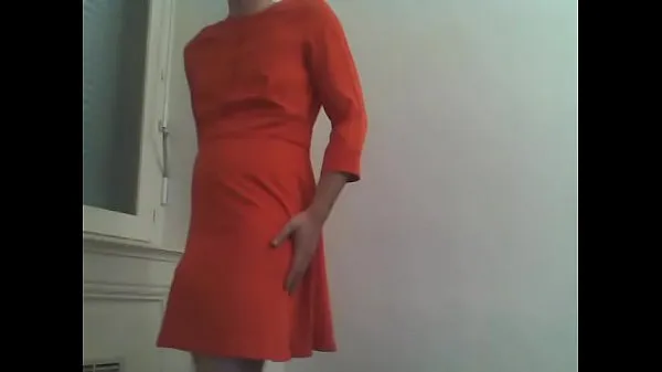 Watch Sexy red dress crossdresser drive Videos