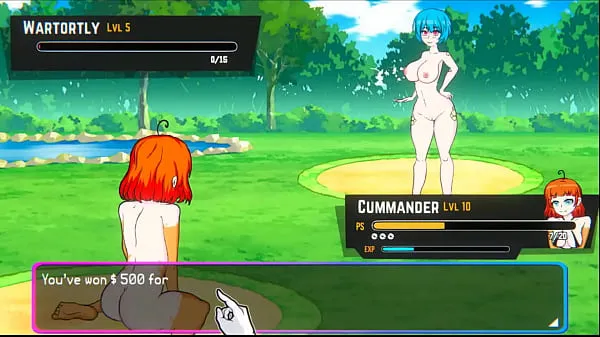 ดูวิดีโอ Oppaimon [Pokemon parody game] Ep.5 small tits naked girl sex fight for training drive