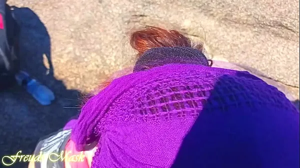 Watch College couple have risky sex on a public beach drive Videos