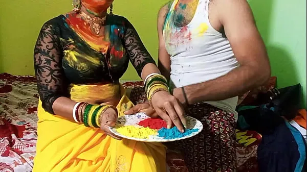 Watch Bahu plays Holi with Sasurji on Holi by opening Bhurr, Desi Bengali Chudai Video drive Videos