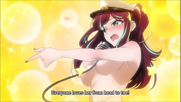 Assista Mahou Shoujo ni Akogarete (H Anime) ENF CMNF MMD: The brunette girl performs completely naked with only the microphone covering her big tits vídeos de drive